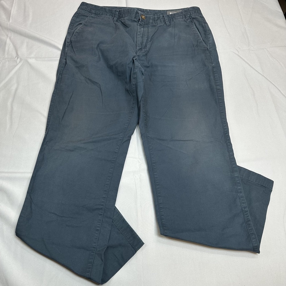 Bonobos Pants Mens 36x32 Fits 31L Blue Chino Straight Leg Casual Office Business